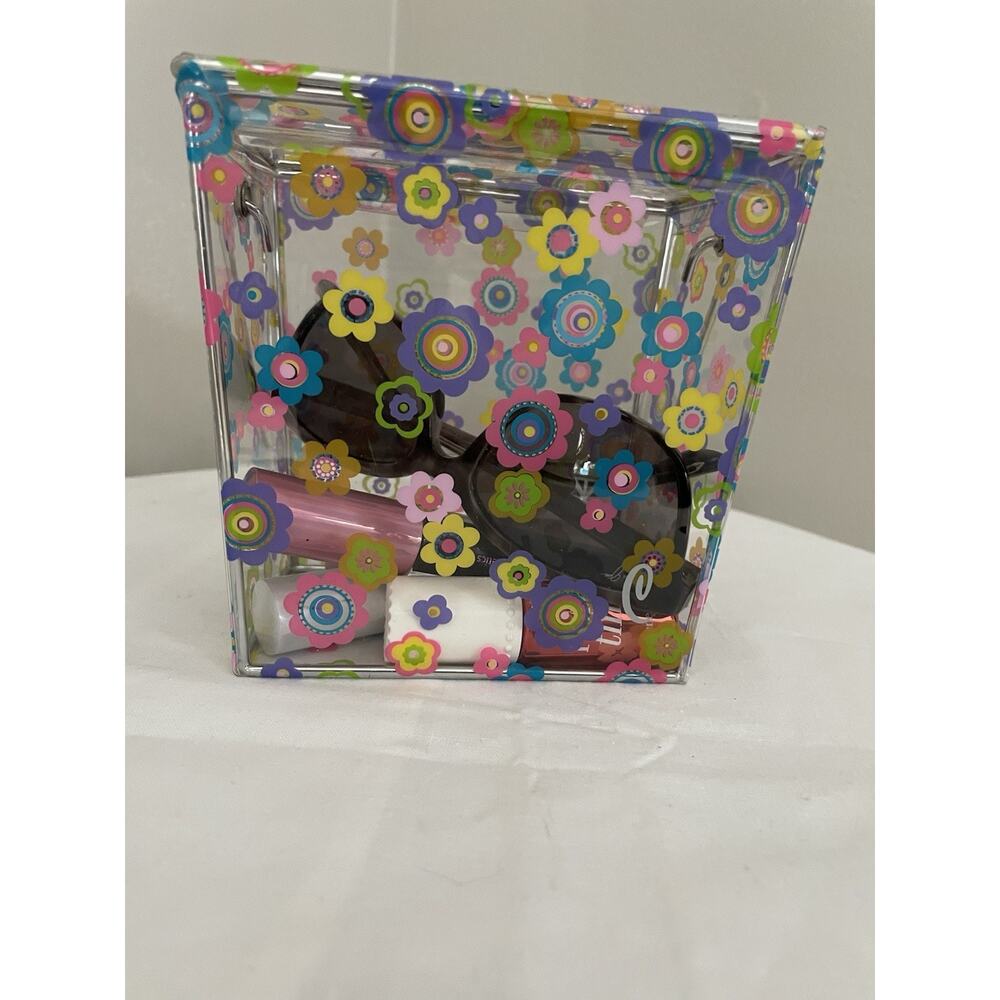 Caboodles Y2K Flower Power Takeout Box Purse Novelty Bag Acrylic Makeup Case - Picture 11 of 11